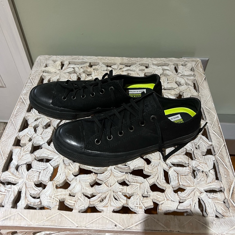 Converse All Star Men's Shoes - Chuck  Taylor- Lunarlon Black White and Green